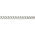 thumbnail image 2 of Auriga Fine Jewelry 925 Sterling Silver 6.75mm Flat Open Curb Bracelet 9 inch for Women, 2 of 6