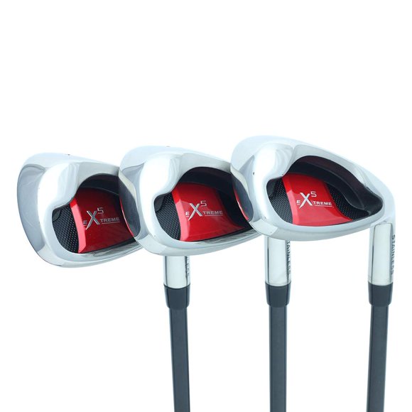 Extreme X5 Senior Mens complete golf Wedge Set: 52A Approach Wedge (AW), 56A Sand Wedge (SW), 60A Lob Wedge (LW) Right Handed Senior Flex Steel Shaft