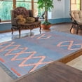 thumbnail image 2 of Casavani Indian Hand Woven Living Room Carpet,Blue 5x8 Ft, 2 of 6