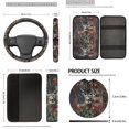 thumbnail image 5 of Uorisanigo Deer American Flag Car Front Back Seat Covers Full Set with Steering Wheel Protector Seat Belt Shoulder Pad Armrest Cushion Headrest Gear Shift & Handbrake Covers Keychain,18 Pieces, 5 of 7