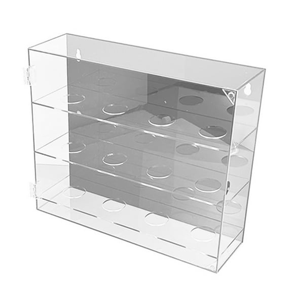 Wall Mounted Acrylic Baseball Display Rack 12 Capacity Clear Golf Balls Storage Cabinet Rectangular Table Tennis Box