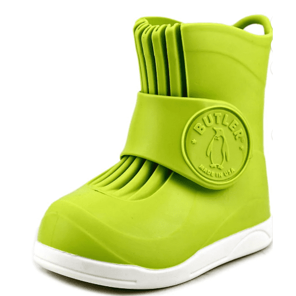 Rain Boots, Over the Shoe, Lime Green, Size 2
