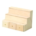 thumbnail image 4 of Mini gabinete de casa de muñecas Decoración de estantería con cajones que se pueden abrir Estante de exhibición de madera sin pintar de 3 niveles para CUTICAT Gabinete de casa de muñecas, 4 of 8