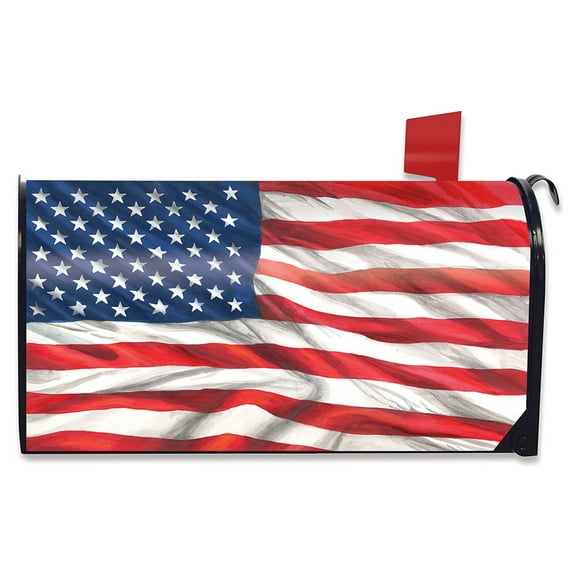 Briarwood Lane American Flag Waving Large Mailbox Cover Patriotic USA Oversized
