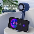 thumbnail image 4 of RoamHome Electric Mini Fan Charging Small Fans USB Rechargeable Handheld Battery Powered Portable Fans Personal Cooling Fan That Blows Cold Air (White), 4 of 6