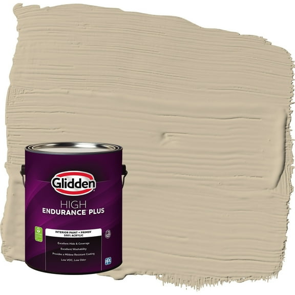 Glidden HEP Dusty Trail / Beige Semi-Gloss Interior Paint with Primer, 1 Gallon