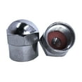thumbnail image 2 of KEX Pack of 50 Chrome Hex Dome Metal Valve caps for Cars, Bicycles and Trucks with Inner Seal, 2 of 2