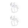 thumbnail image 3 of Cateissary Caja de almacenamiento de 6 uds., contenedor rectangular de plástico transparente, herramientas multifuncionales, organizador de 2piezas, 3 of 6