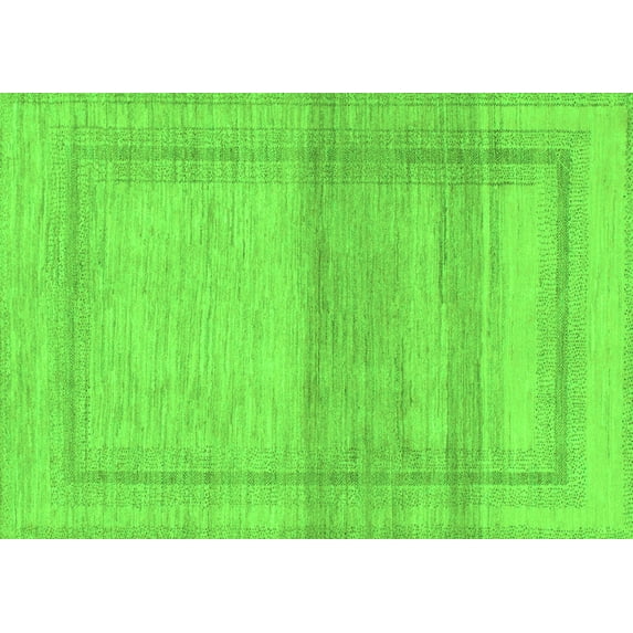 Ahgly Company Indoor Rectangle Abstract Green Modern Area Rugs, 7' x 9'
