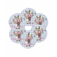 thumbnail image 7 of 15 Inch Round Placemats Set of 6, Easter Bunny Non Slip Heat Insulation PP Table Mats, Cute Rabbits Spring Daisy Flowers Blue Plaid Washable Place Mats for Kitchen Dining Party Table Decor, 7 of 7