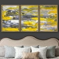 thumbnail image 3 of wall26 Framed Canvas Print Wall Art Set Gray &amp; Yellow Grunge Brushstrokes Abstract Shapes Illustrations Modern Art Chic Colorful Multicolor Ultra for Living Room, Bedroom, Office - 24"x36&qu, 3 of 5