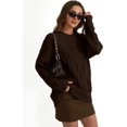 thumbnail image 5 of Women's Oversized Cable Knit Crewneck Sweaters Warm and Fashionable Winter Clothing for Women Great Gifts, 5 of 5