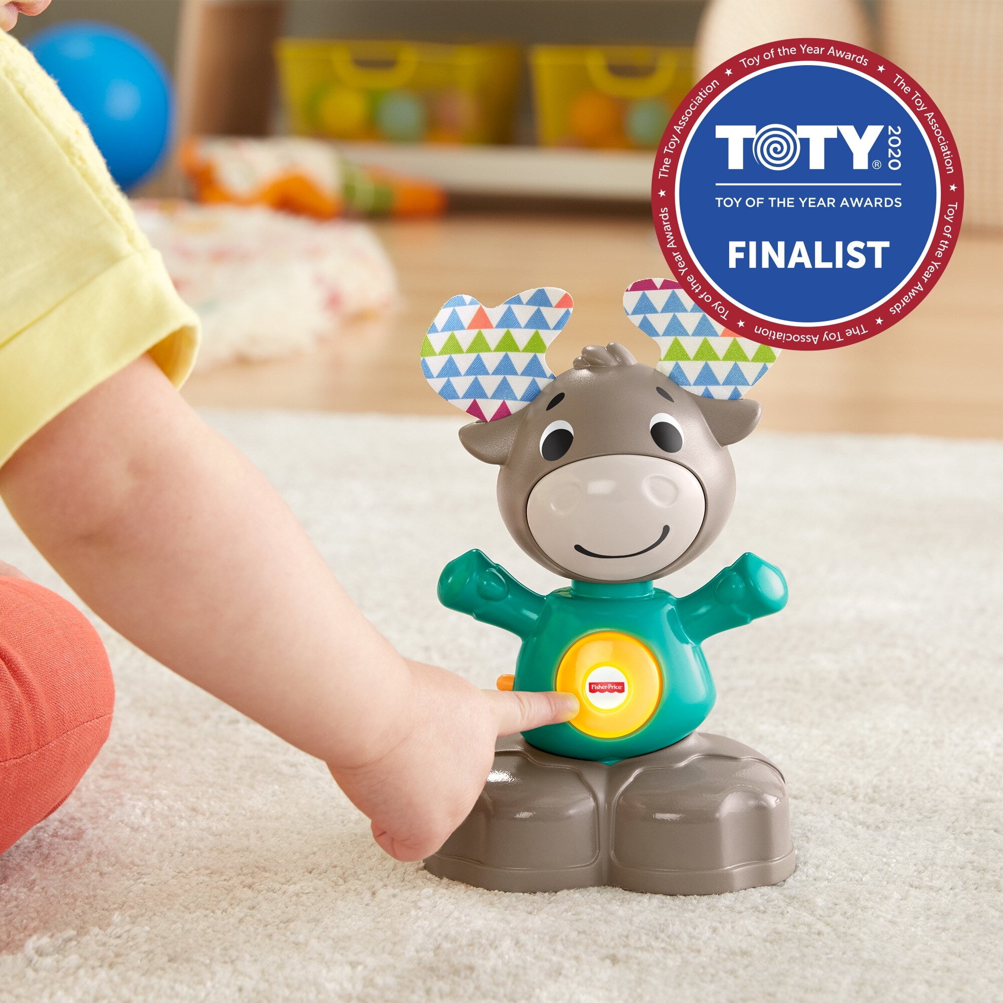 Fisher Price Linkimals Musical Moose Baby Toddler Learning Toy with Interactive Lights Songs