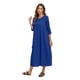 thumbnail image 1 of Vestido largo informal de algodón de manga larga para mujer, holgado, de talla grande, irregular, estilo jersey., 1 of 7