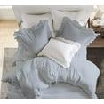 thumbnail image 5 of Delara Organic Cotton Duvet Set, 300 Thread Count, GOTS Certified, 3-Piece Ruffled Duvet cover with 2 Shams, 5 of 5