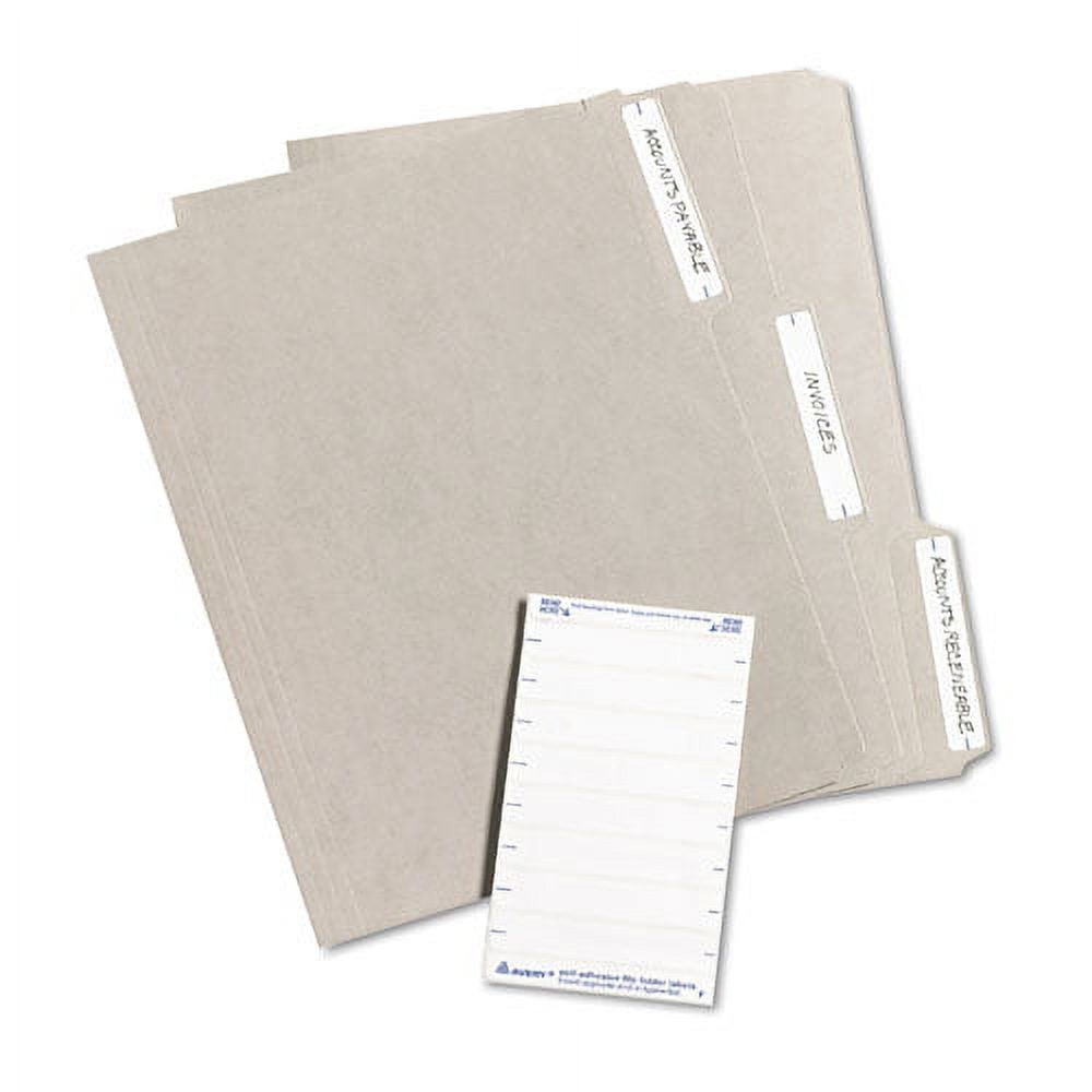 Printable 4" X 6" - Permanent File Folder Labels, 0.69 X 3.44, White, 7/sheet, 36 Sheets/pack, (5202) | Bundle of 5 Packs