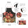 thumbnail image 7 of Black Gothic Skull Flower Pattern Apron-Garden Aprons for Women with Pockets-Cotton Linen Waterproof Kitchen Cooking Gardening Aprons Adjustable for Kitchen,Cooking,BBQ and Salon 33x27 Inch, 7 of 7