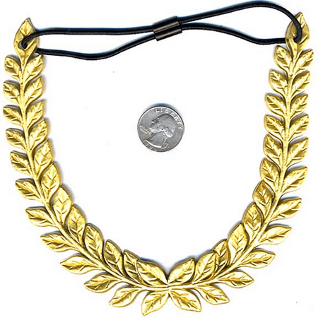 Gold Wreath Headband Leaf Greek Grecian Goddess Ceasar Fashion Costume