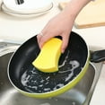 thumbnail image 2 of XMMSWDLA Heavy Duty Scrub Sponges - Dishwashing Sponge Along with A Tough Scouring Pad - Ideal for Cleaning Kitchen, Dishes, Bathroom - Yellow - 20 Dish sponges, 2 of 4