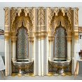 thumbnail image 1 of EREHome Moroccan Architecture Design Blackout Window Curtain Drapery Panels 52x84 inch two Piece, 1 of 1
