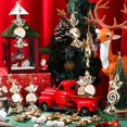 thumbnail image 3 of 12 piezas de adornos navideños de caramelo con purpurina para colgar, adornos de bastón de caramelo para árbol de Navidad, adornos de menta y caramelo con cuerdas doradas, 3 of 4