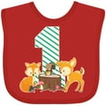 thumbnail image 3 of Inktastic One Years Old with Woodland Animals Boys or Girls Baby Bib, 3 of 4