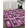 thumbnail image 2 of Ahgly Company Indoor Rectangle Patterned Dark Raspberry Purple Novelty Area Rugs, 8' x 12', 2 of 6