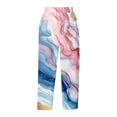 thumbnail image 5 of ZToonmas Women's Printed Straight Leg Capri Pants Loose Wide Leg Cropped Trousers with Pockets for Casual Summer Wear, 5 of 5