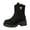 Black, variant on Ankle Chelsea Boots for Women Platform Chunky Block Heel Metal Decor Short Fashion Booties Suede Outdoor Non Slip Shoes Size 6‑9