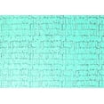 thumbnail image 1 of Ahgly Company Machine Washable Indoor Rectangle Solid Turquoise Blue Modern Area Rugs, 2' x 5', 1 of 4