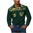 thumbnail image 4 of Dolkfu Shirt for Man Button Up Graphic Workwear Relaxed Fit Workwear Stretch Collared Shirt Men Tops XL, 4 of 7
