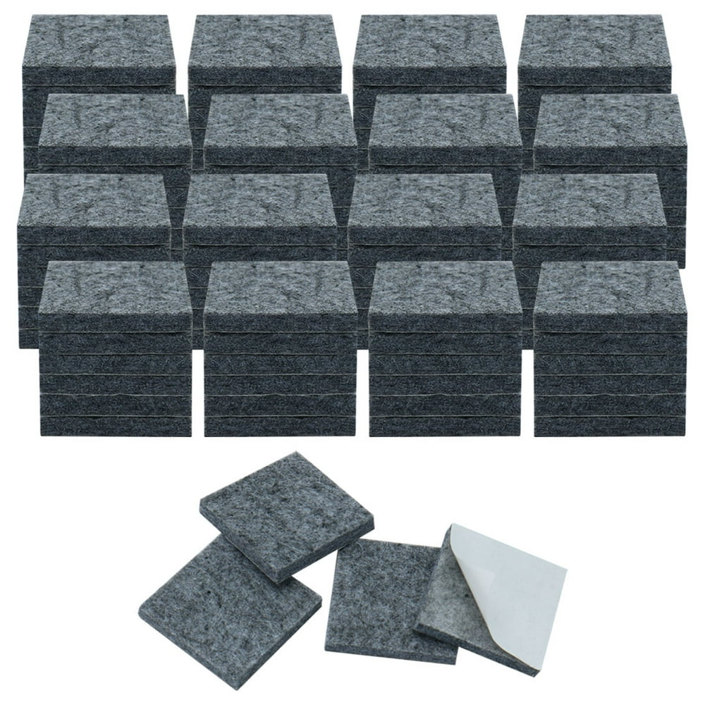 100pcs Felt Furniture Pads Square 3/4" Floor Protector for Table Legs