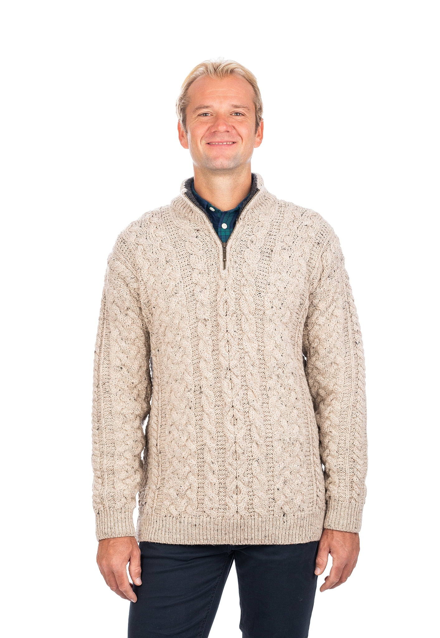 half zip collar sweater