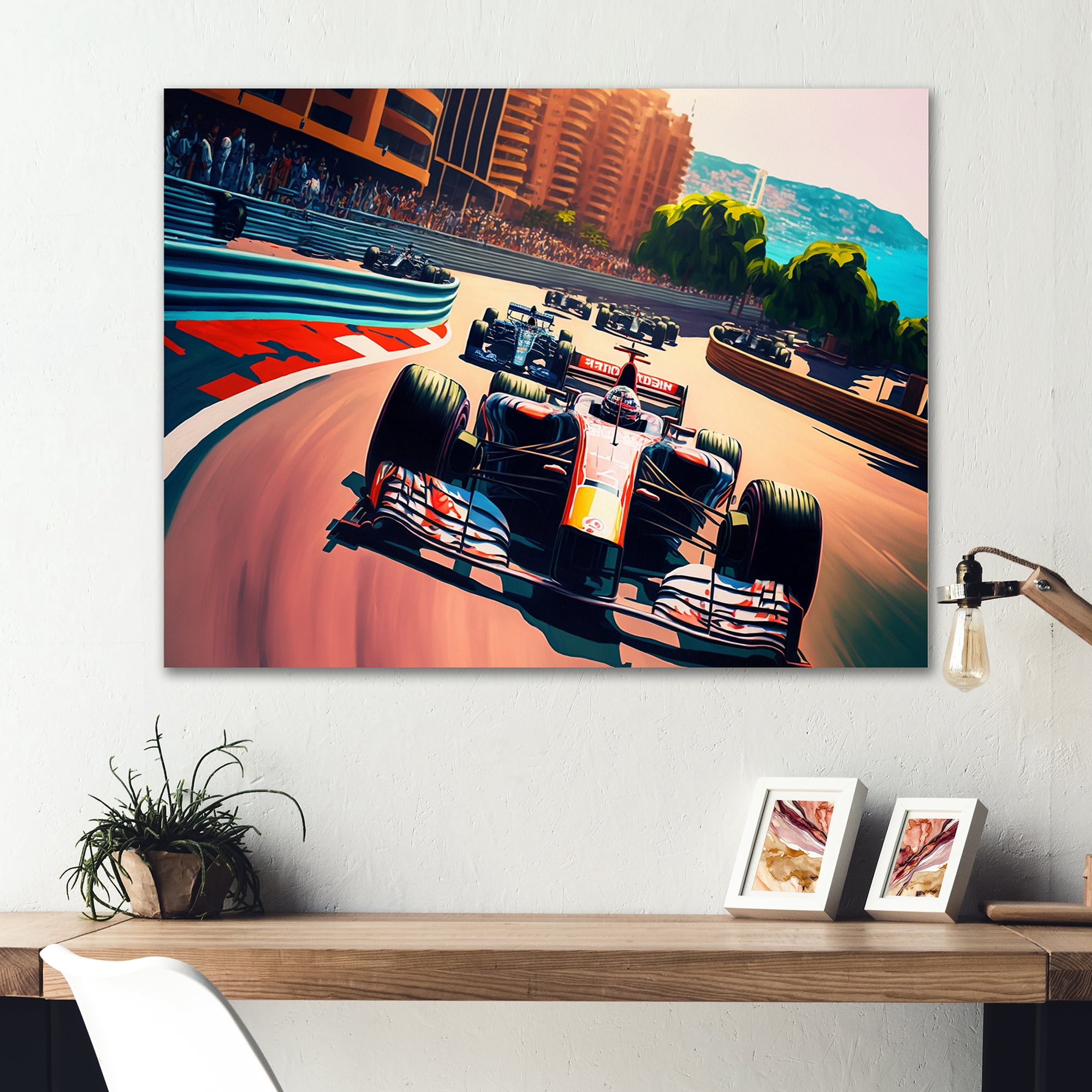 Designart Formula Car Racing I Canvas Wall Art