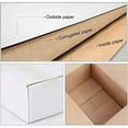thumbnail image 2 of 9x6x4 Shipping Boxes Set of 25, White Corrugated Cardboard Box for Packing Mailing Small Business, 2 of 9