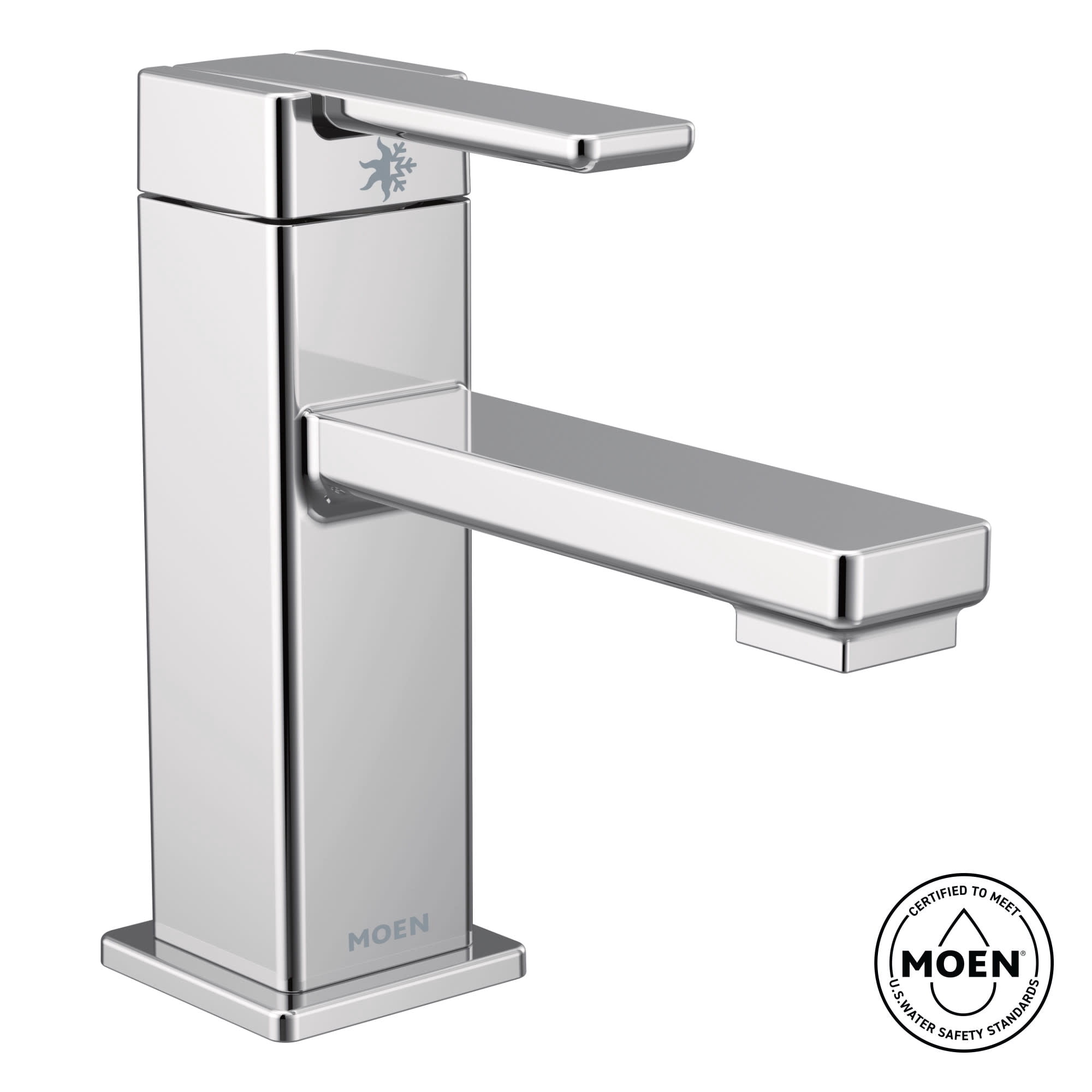 Moen S6710BL 90 Degree 1.2 GPM Single Hole Bathroom Faucet - Black