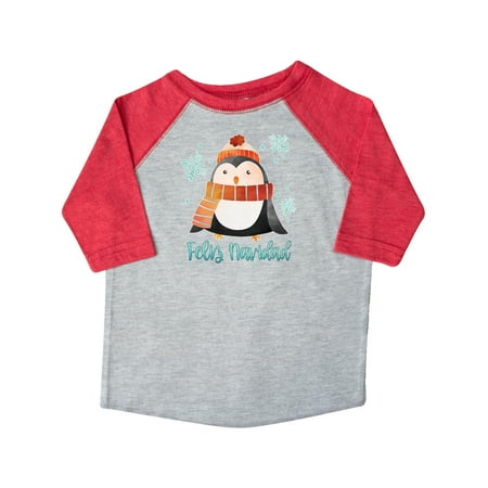 

Inktastic Feliz Navidad Cute Winter Penguin in Hat and Scarf Gift Toddler Boy or Toddler Girl T-Shirt