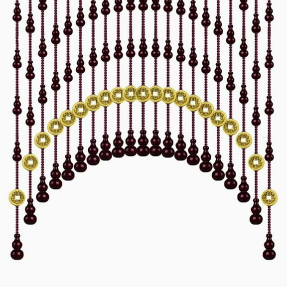 Hanging Decor Doorway Room Divider Door Curtain,Natural Bamboo Wood Beaded Curtain, Divider Strip Tassel Beads Curtain for Bedroom Living Room Kitchen Hallway Entrance