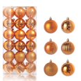 thumbnail image 1 of HANXIULIN - Juego de 36 adornos navideños colgantes de 1,2 pulgadas, color verde, irrompibles, delicados, para el hogar, fiestas, decoración del árbol de Navidad, regalos, decoración de fiesta, bronce, 1 of 3