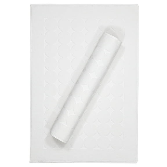 Authentic Hotel and Spa Turkish Cotton Bath Mat (Set of 2) White
