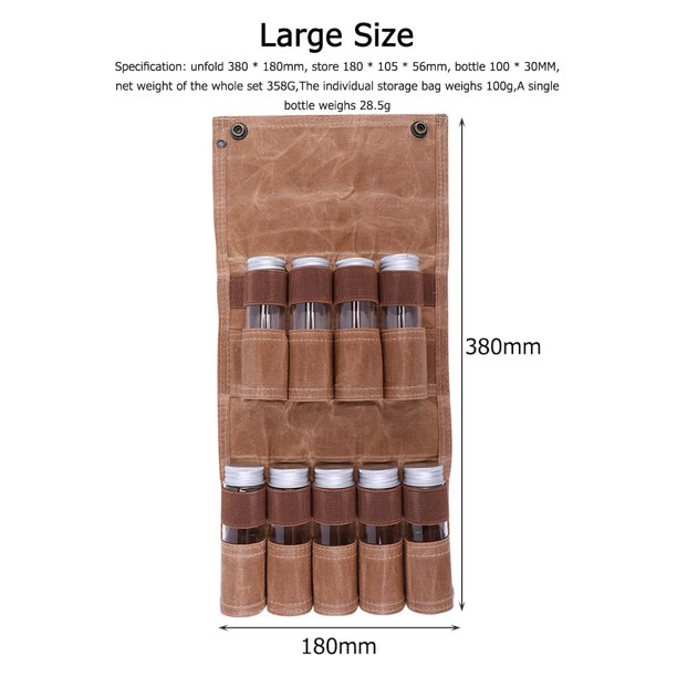 Juego de botellas de especias al aire libre, bolsa de almacenamiento portátil para condimentos, Picnic, Camping, especias, 4 latas, soporte para vinagrera