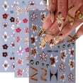 thumbnail image 1 of Adhesivos para uñas BMKKOT con forma de flor en relieve, 5D, autoadhesivos, 3 hojas, 1 of 7