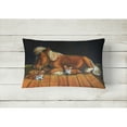 thumbnail image 2 of Carolines Treasures 7323PW1216 Corgi Snuggles the pony Canvas Fabric Decorative Pillow, 12H x16W, multicolor, 2 of 3