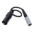 thumbnail image 2 of Headset Extension Cable, Durable 11.8in Length 5Pin XLR Male To 6Pin Headphone Adapter Anti Interference Portable  For Airbus, 2 of 8