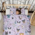 thumbnail image 3 of Dog with Medical Icons Duvet Cover and Pillowcase Set for Single Bedding, Bedroom Accessories for Kids Teens, 3 of 5