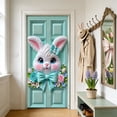thumbnail image 6 of HuiXinOu Easter Door Curtain with Bunny Egg Pattern, Holiday Home Doorway Window Festival Decor, Includes Ribbon, Decorative Backdrop, 6 of 6