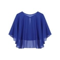 thumbnail image 4 of Kaerm Women's Soft Chiffon Shawl Wraps Sheer Shrug for Evening Dress Wedding Cape Cover Up Royal Blue One Size, 4 of 6
