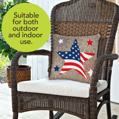 Briarwood Lane American Star Patriotic Decorative Pillow