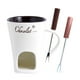 thumbnail image 3 of Taza para fondue de chocolate de 130 ml, taza para derretir mantequilla, olla para derretir chocolate con tenedor Blanco, 3 of 9