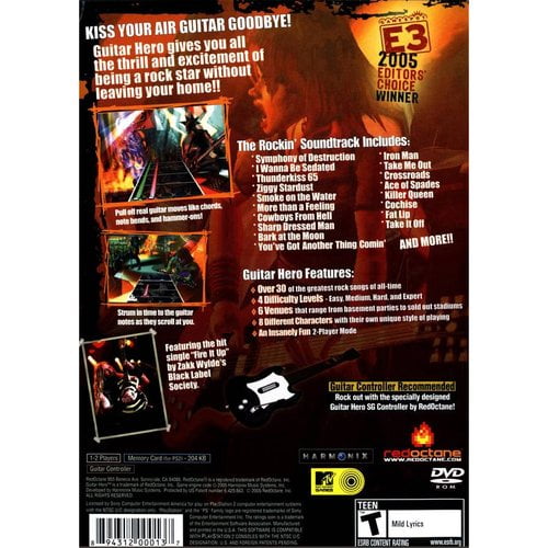 walmart guitar hero ps2